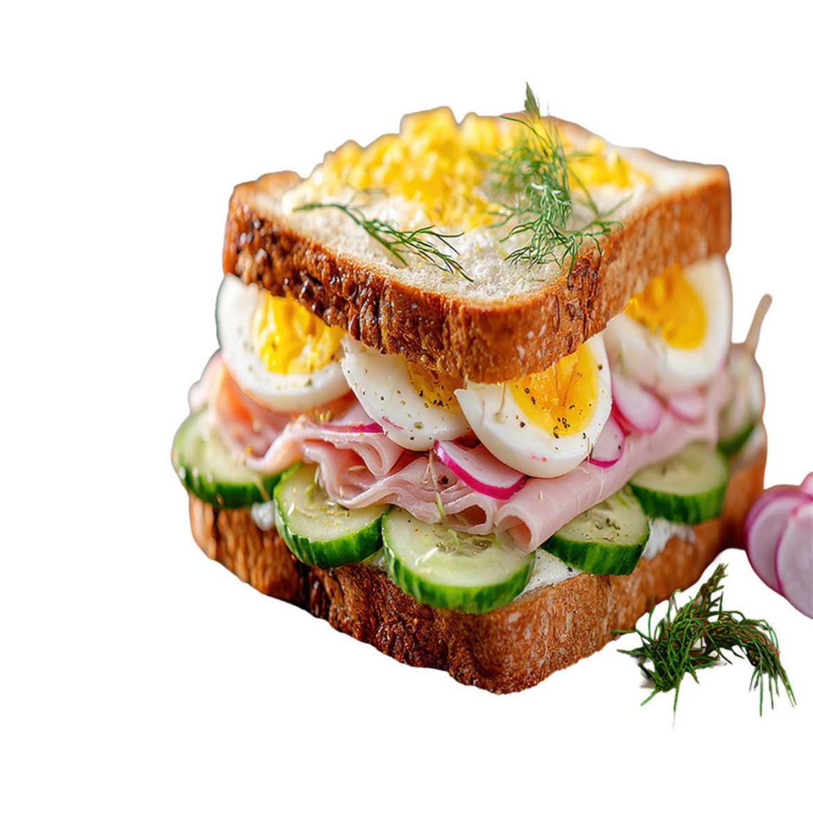 Picture of Ham & Egg Salad Sandwich 